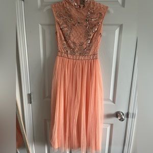 ASOS Petite peach colored dress size 2